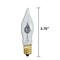 2Pk - C7 Flicker Flame Transparent Clear, 3.5 Watt Light Bulbs